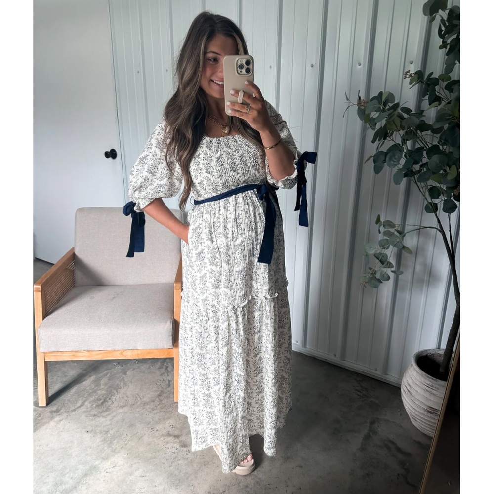Navie Floral Ribbon Detailed Dress